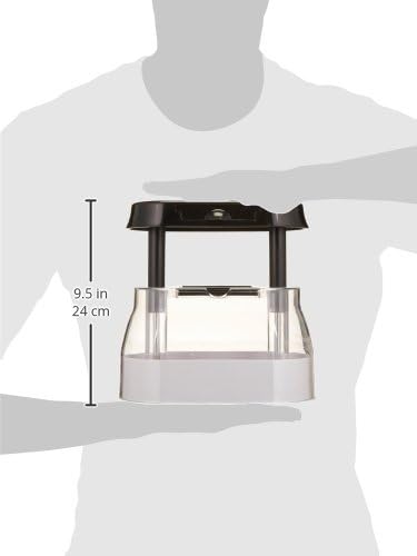 Image showing the dimensions of the Ronco Veg-O-Matic Deluxe, indicating a height of 9.5 inches (24 cm).