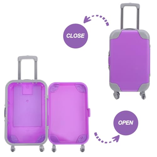 ifundom 2Pcs Mini Suitcase, Miniature Luggage Case Doll Travel Case for Dollhouse and Jewelry Storage Miniature Furniture, Small Suitcases Party Favor Box by ifundom - Image 3