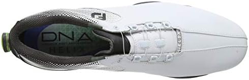 FootJoy Men's D.N.A. Helix Boa-Previous Season Style Golf Shoes White 9 M Black, US | Image 4