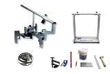 MAX2H® MG-2 Plus - Set di attrezzi per montaggio pneumatici con cavalletto di bilanciamento Plus per BMW, con cerchione a 5 fori (pesi adesivi grigi)