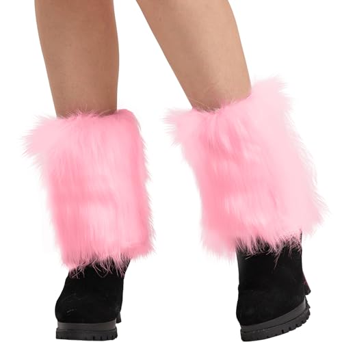 Image of Nanxson Womens Fur Leg Warmer Winter Short Boot Cuffs Covers Sleeves TTW0071