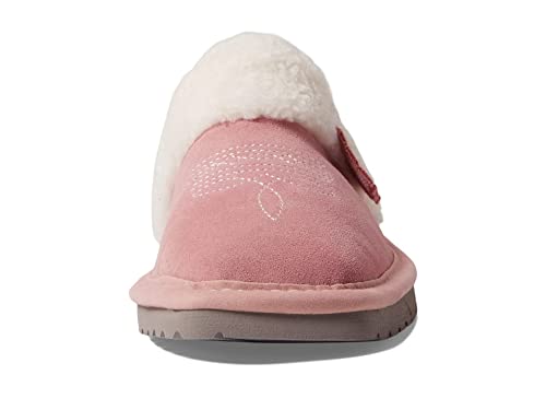 Image of ARIAT Women's Jackie Square Toe Warm Soft Genuine Suede Leather Indoor Outdoor Slippers with Plush Collar