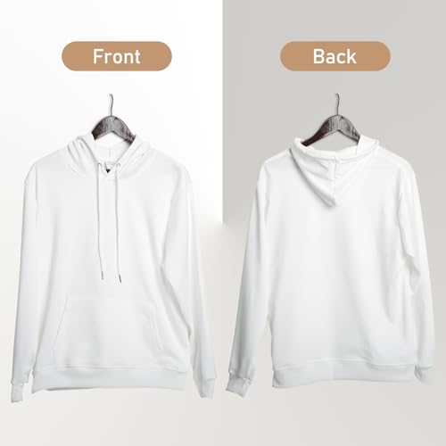 2 Pack Polyester Adult Hoodies for Sublimation White Blank Hooded Sweatshirt4