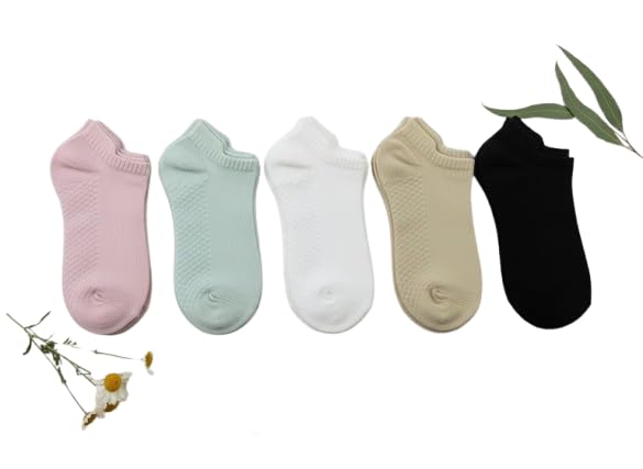 Socks for Women and Girls | Pack of 5 Pairs | Plain Ankle Length Socks | Thick, & Stylish | Outdoor-Free, Lightweight | Ideal for Daily office Wear | Random color for combo of 5-picture-36