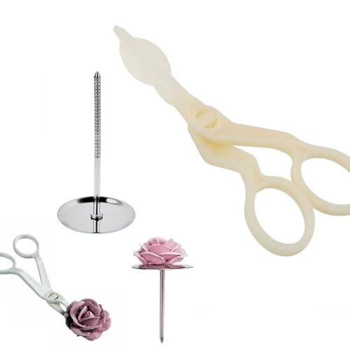 Cake Flower Lifter and Nail, Plastic Cake Cupcake Decorating Tools for Icing Flowers Making
