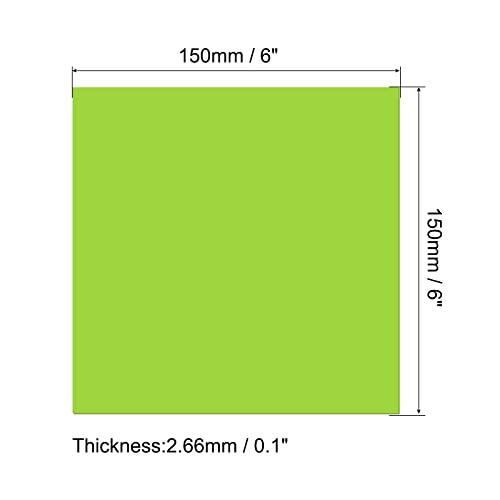 Image of MECCANIXITY PMMA Acrylic Sheets Colored Non Transparent 6 x 6 Inch Dark Green for Glass, DIY, Painting, Art Craft