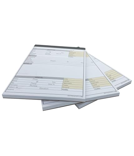 Bloc de notas de aviación estructurado VFR IFR para evitar errores de copia ATC pack de 3 4