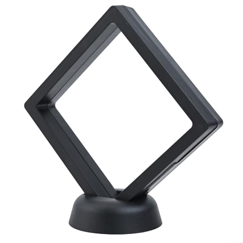 2 soportes de marco negro de 90 x 90 mm para exhibición de monedas flotante 3D, perfecto para exhibir coleccionables