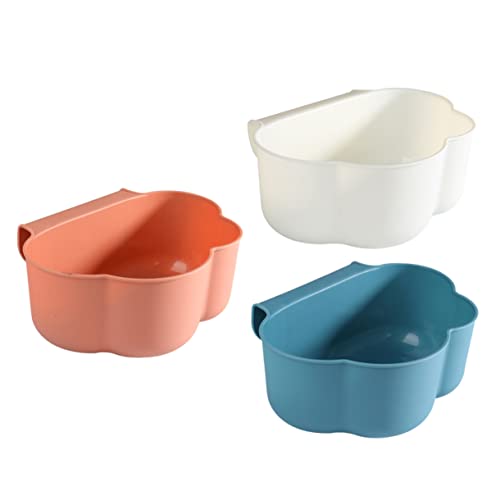 Papelera colgante de cocina 3 piezas color rosa miniatura 1