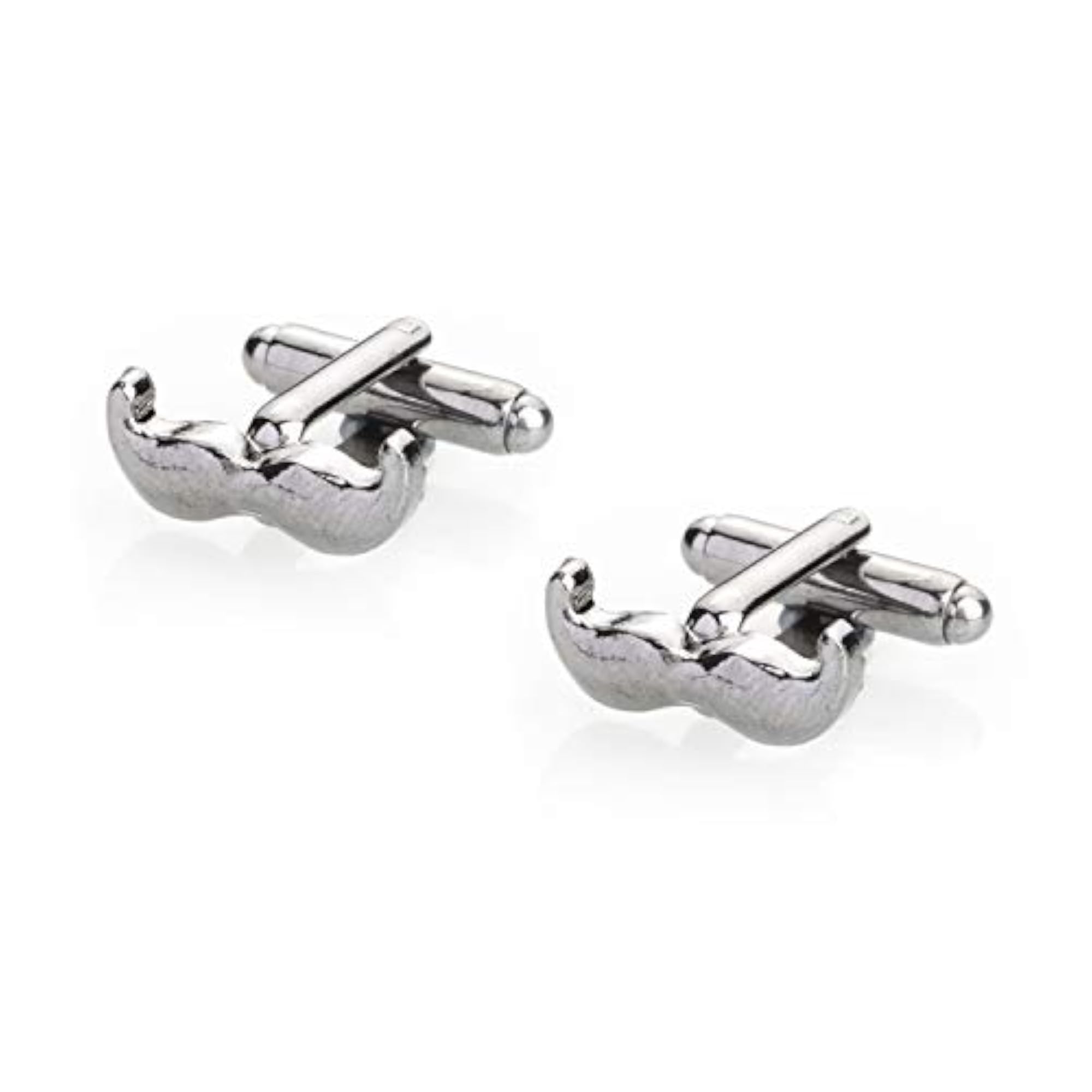 Elegant Designer Gunmetal Plated Cufflinks for Men, Moustache Design