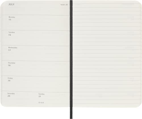 Moleskine Classic 18 Month 2023-2024 Weekly Planner, Soft Cover, Pocket (3.5" x 5.5"), Black - Thumbnail 4
