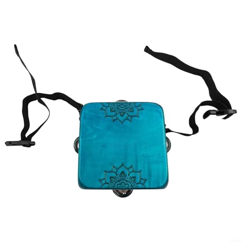 Cajón portátil con resonancia de sonido única para músicos, ideal para viajes y actuaciones (azul)