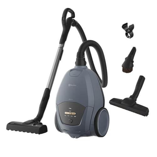 Electrolux 700 Aspiradora silenciosa con Bolsa, EB71U2LDB, Ultra silenciosa, 59 dB, AllFloor Auto para Todos los Suelos, Filtro de higiene E12, Lavable, Rango de acción de 12 m, 3,5 l, Denim Azul
