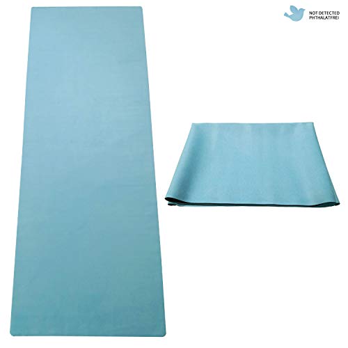 Esterilla de Yoga para Viajes, Plegable, Natural Caucho 1/17 Pulgadas - 1,5mm - Delgada, Absorbente, Antideslizante, para Yoga, Pilates, Ejercicios de Piso