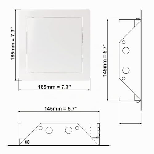 Miniatura 2 de 150 X 150 Mm Trampa De Inspección Trampa De Acceso De Metal Blanco