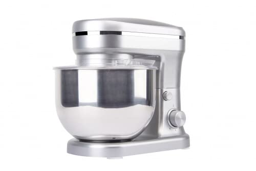 Küchenmaschine Knetmaschine Teigmaschine Rührgerät 5L 1200 Watt Silber – Bild 3