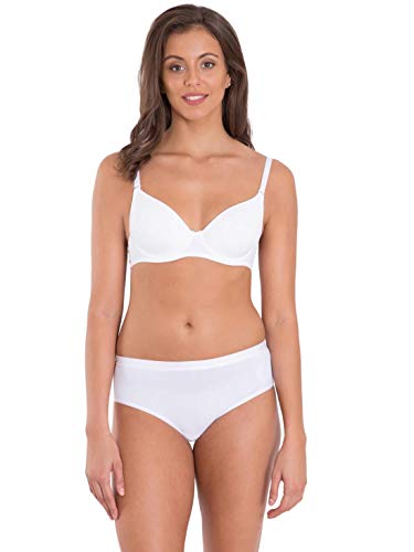 Image of Jockey 1245 Women Under-Wired Padded Super Combed Cotton Elastane Stretch Medium Coverage T-Shirt Bra with Detachable Straps