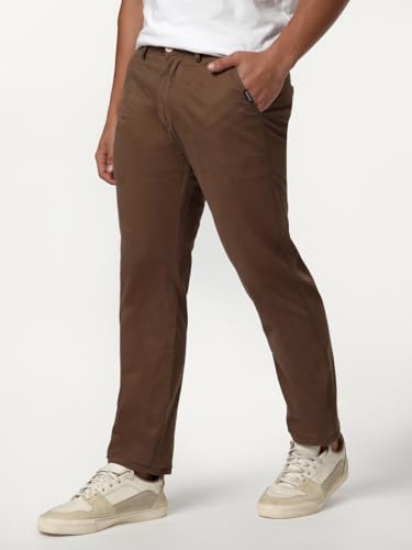 Image of Urbano Fashion Men's Straight Fit Mid Rise Cotton Casual Chinos Trousers Stretch