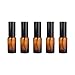 Hemoton 5Pcs 20Ml Glas Mini-Pumpflasche Leere Ätherische Öl Parfümspender Nachfüllbare Pumpflaschen für Die Heimreise (Braun)