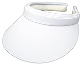Cloth Covered Slip-On Visor, Sun Sports Visor Hats Cap for Women and Men White