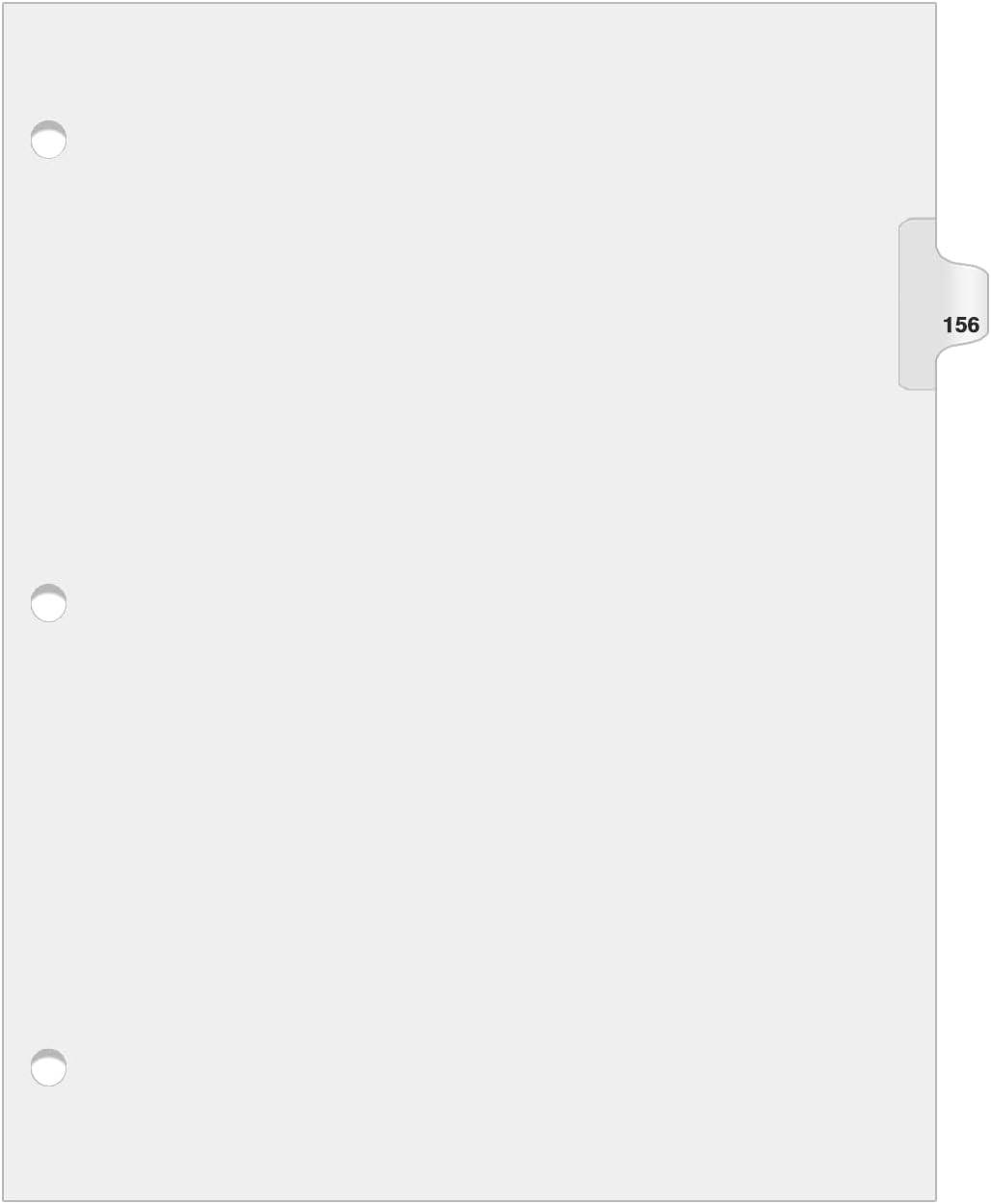 Exhibitindexes® Side Number Tabs - 3 Hole Punched for Standard Ring Binder, AVE Style Bold Font Tabs - Pack of 25