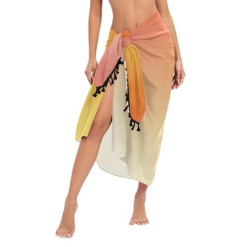 Traje de baño de arte moderno en degradado amarillo de alta sofisticación 2