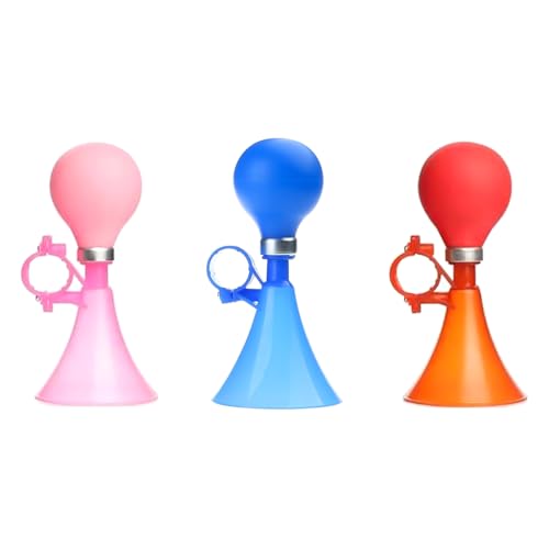 Hoite 3 bocinas de aire para bicicleta, con forma de caracol, para niñas (3 colores al azar)