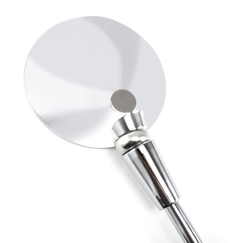 Rétroviseur de moto rond chromé avec fixation robuste de 8mm - 3