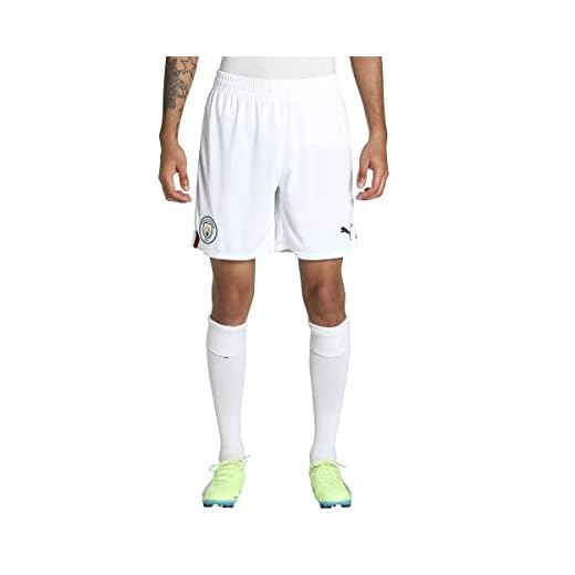 PUMA Manchester City Mens Shorts - Replica - White - Large