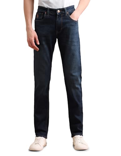 Image of U.S. Polo ASSN. Denim Jeans for Men, Slim Tapered Fit Men Jeans for Office & Regular Wear