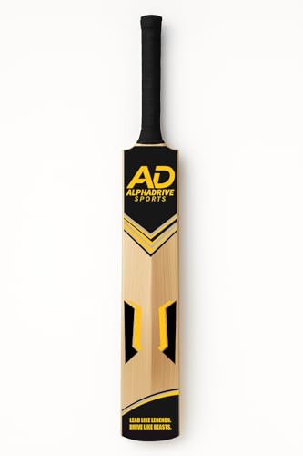 AlphaDrive Smash Kashmir Willow Tennis Ball Cricket Bat | Lightwe...