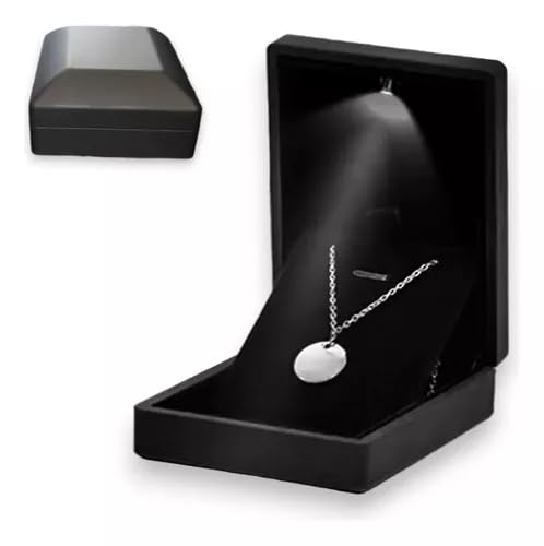 Caixinha Para Colar Diamante Jóia Semi Jóia Com Led Luz Para Noivado Casamento Namoro Formatura Pres
