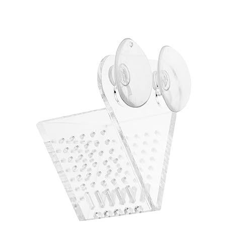 GRIRIW Red Worm Feeder for Aquarium Acrylic Fish Tank Feeding Cup Tank Feeder Double Suction Easy to Use