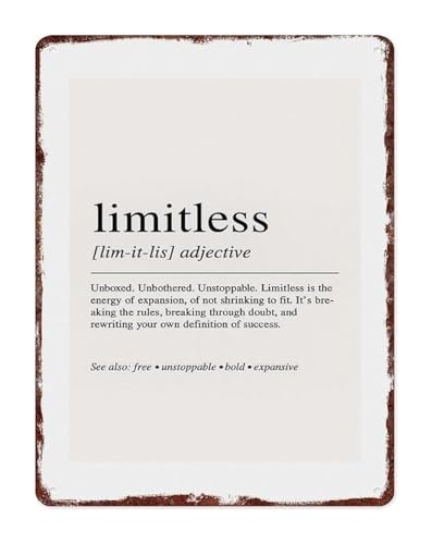ORSAIEIX Metal Sign with Unlimited Potential Quote Motivational Tin Plaque