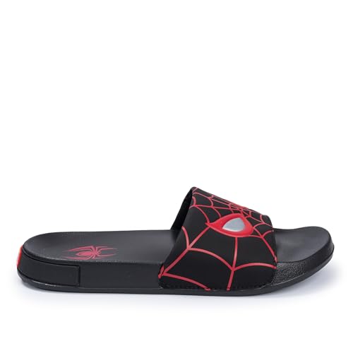 Image of Marvel Men's Slides - Official Spiderman, Deadpool, Wolverine & Hulk Lightweight Non-Slip Comfort Sandals, Sizes 6-13