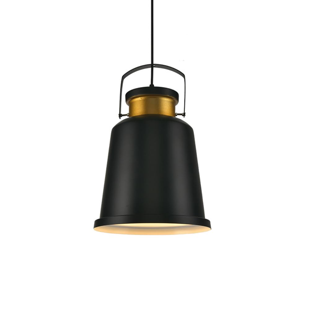 Iluminación colgante vintage de oro negro for isla cocina, estilo industrial, mesa comedor, lámpara, retro granja, techo rústica americana (B)(A)