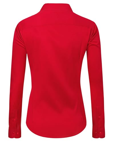 Image of J.VER Womens Dress Shirts Long Sleeve Button Down Shirt Wrinkle-Free Business Casual Blouse Office Work Tops
