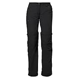VAUDE Damen Hose Women's Farley Zip-Off Pants IV, abzippbare Wanderhose, black, 44/Short, 038730104440