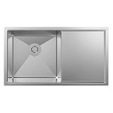 ANW HOME Lavello Cucina 1 Vasca 78x44 cm, Acciaio Inox 304