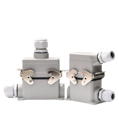 Heavy Duty Connectors IP65 Waterproof HSB Industry and Socket 35A Rectangle Electrical Wire Connector(Top Out Type,1SET_4P)