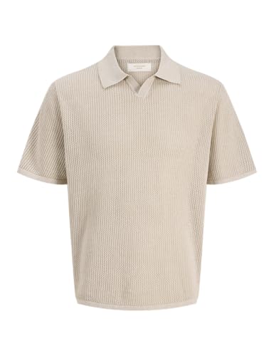 Polo en maille Jack & Jones Jorcassis col fendu torsadé pour homme