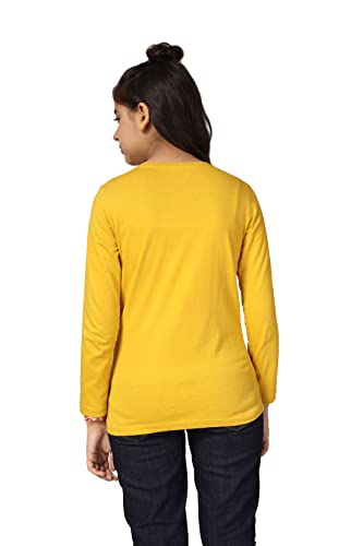 Image of KYDA KIDS 100% Cotton Girls Full Sleeve Printed T-Shirt,Regular fit Round Neck Tops (Pack of 3)