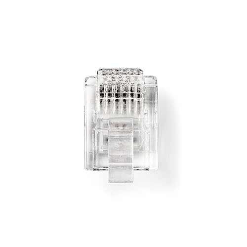 NEDIS Telefon Verbinder | Verbindungstyp: RJ12 | Gerade | Beschichtung: Vergoldet | PVC | Transparent