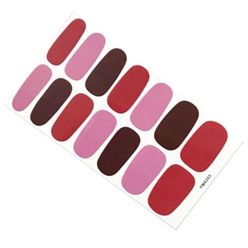 YIXANNX Pegatinas para decoración de uñas, calcomanía para uñas con correa, pegamento, puntas de tira esmalte, decoración artística DIY, Kits manicura, suministros belleza, YMX203