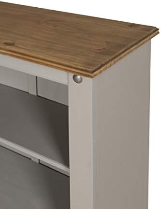 Mercers Furniture Corona Grey Wax Medium Bookcase