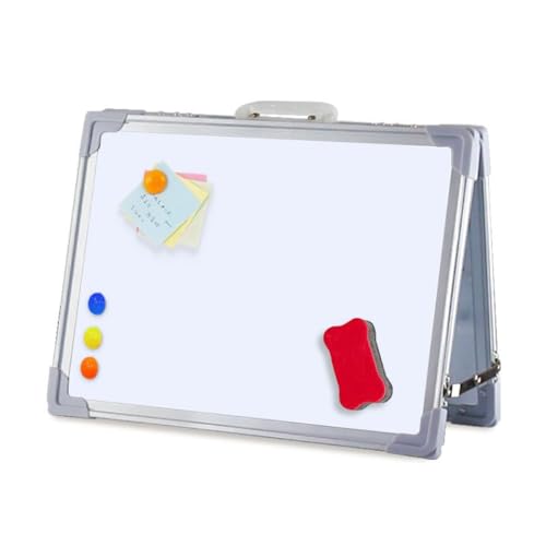 Effonek 折りたたみ式ポータブルホワイトボードは、オフィスや家庭での使用に最適で、磁気吸引とスタンドを備え、お子様の描画やメッセージ書き込みに最適です。 (40*60cm)