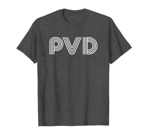 PVD/Providence RI Retro Linear Design Camiseta