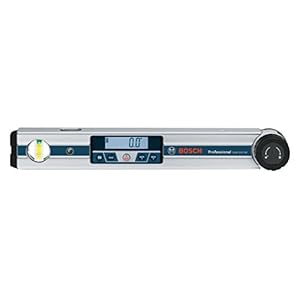 Bosch Professional Digitales Winkelmessgerät GAM 220 MF (Berechnung von Gehrungswinkeln, Schenkellänge: 0-220º, Länge: 40 cm)