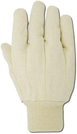 MAGID T86 MultiMaster Cotton/Polyester Clute Pattern Canvas Glove with Knit Wrist Cuff, Work, Men Size, Natural (Case of 12) - Image 3