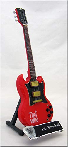 PETE TOWNSHEND Guitare Miniature avec médiator The WHO (1) - Les Beatles, Paul McCartney, John Lennon, RIngo Starr, George Harrison PETE TOWNSHEND Guitare Miniature avec médiator The WHO (1)